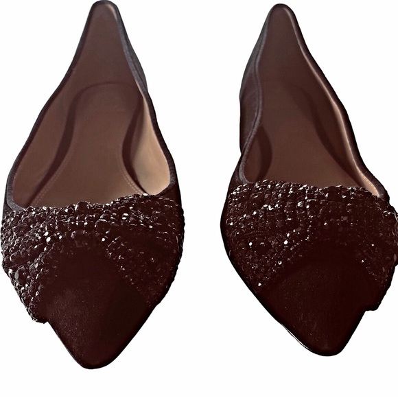 Tory Burch Vanessa Flat Soho Luxe Suede Grosgrain Shoes - Picture 4 of 10